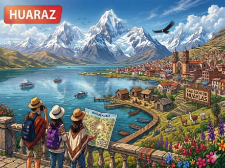 Vista de la Laguna 69 de aguas turquesas en Huaraz