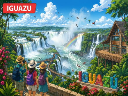 Vista de las Cataratas del Iguazú desde las pasarelas